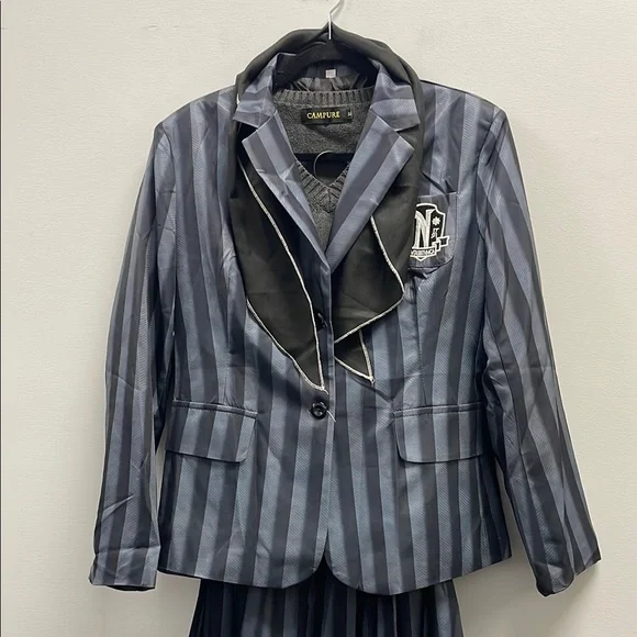 Campure Wednesday Adam’s School Uniform Cosplay Costume - Picture 2 of 13